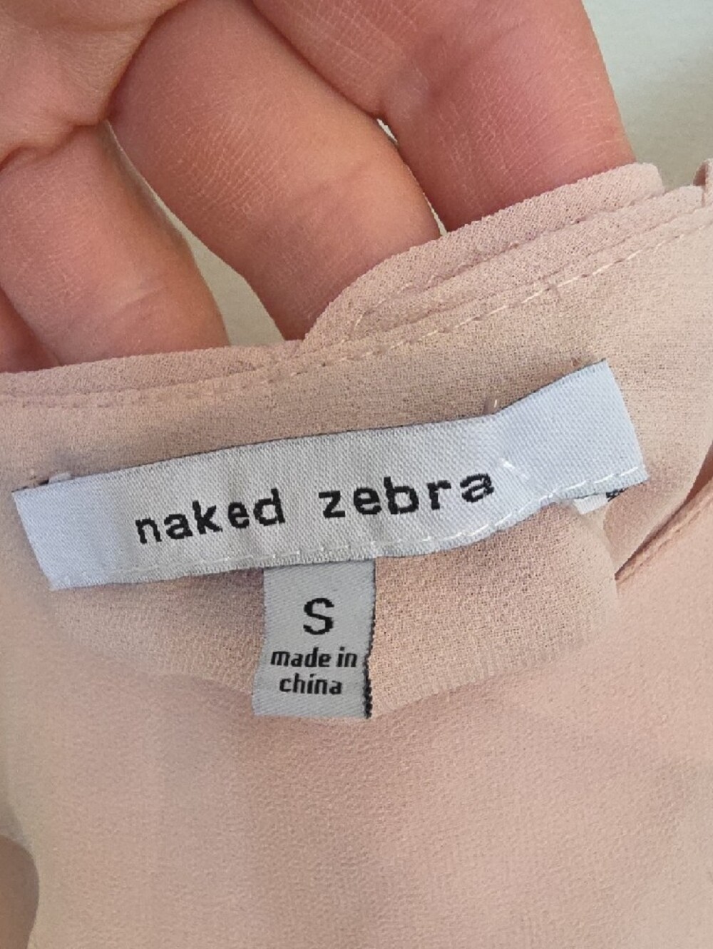 Naked Zebra Soft Blush Ruffle Tank - Picture 2 of 4